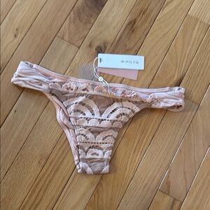 PilyQ Women's Lace Bikini Bottom - Pink Sands